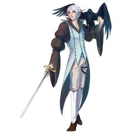 Raven Elf Swordsman