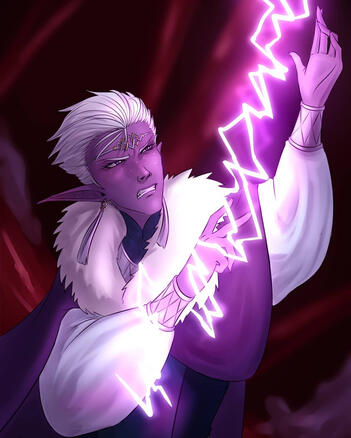 DnD Drow Sorcerer Action