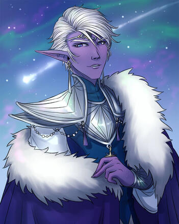 Purple Elf Galaxy Portrait Purple Elf Galaxy Portrait
